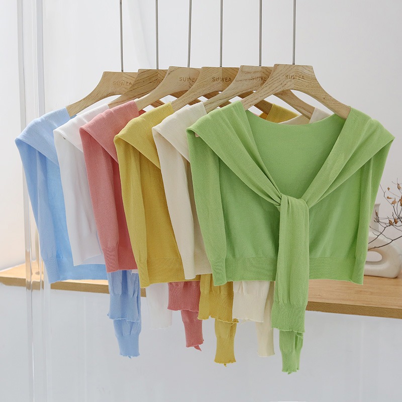 Summer thin knitted cloak