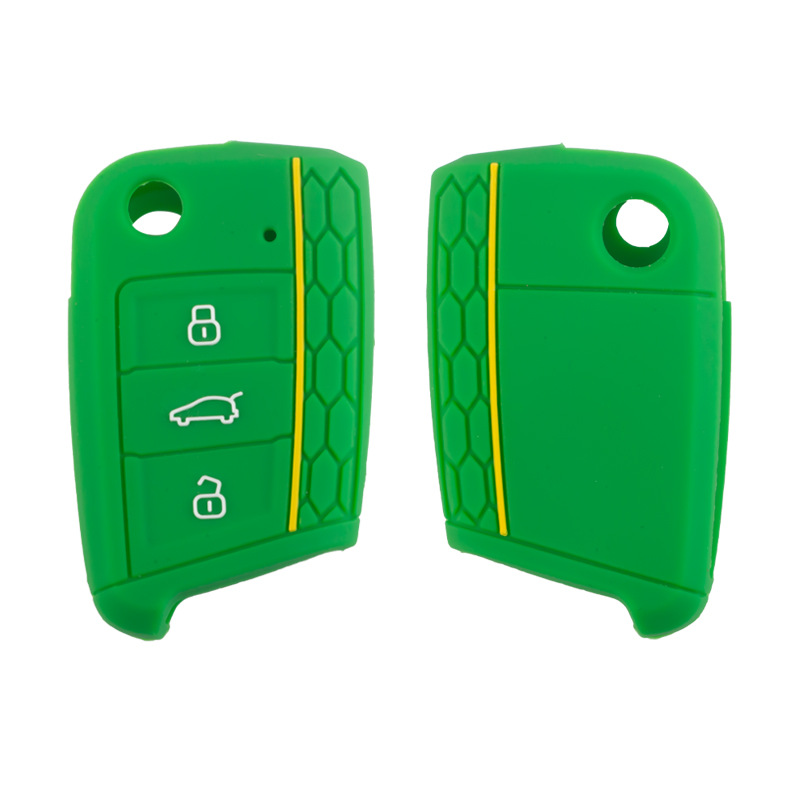 Aplicable a Volkswagen Golf 7 panal Borde de silicona llave caso lingdu flexible pegamento epoxi línea roja coche control remoto caso