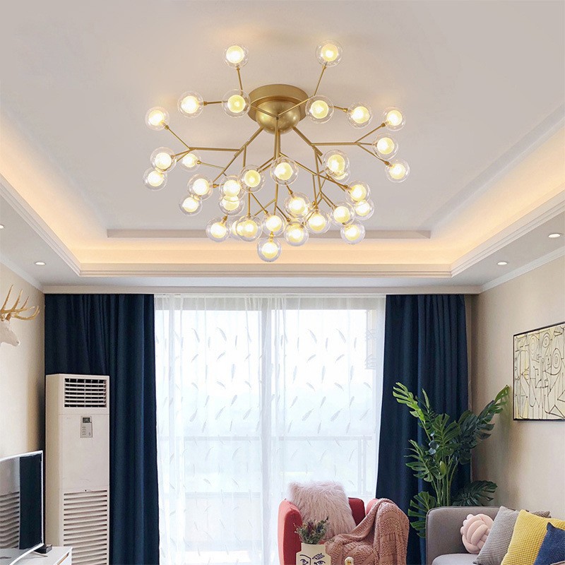 27 золотых головок + шарики в шариках + тёплый свет