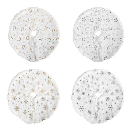 Hong Kong Love Snowflake Mini Christmas Tree Skirt  Desktop Christmas Tree Base Decoration Cute Star Tree Skirt Ornaments