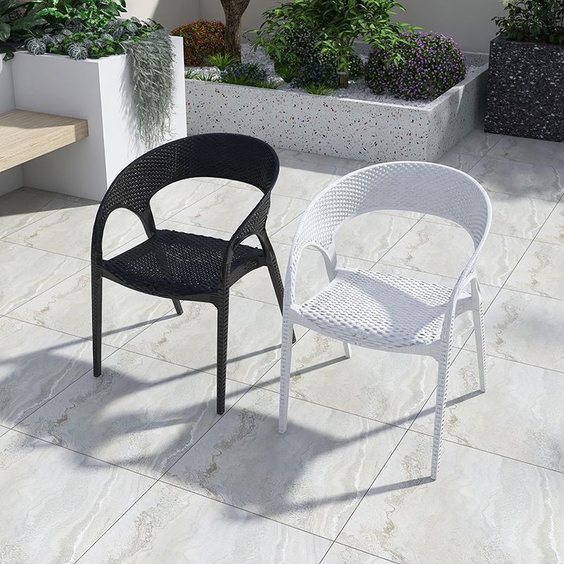 Outdoor Chair for Milk Tea Shop, Single Backrest Chair, Balcony Natural Rattan Chair, Dining Chair, Stool, Leisure Patio Rattan Chair