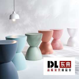 北欧换鞋小凳子进门家用简约客厅板凳儿童矮凳加厚塑料创意圆形凳