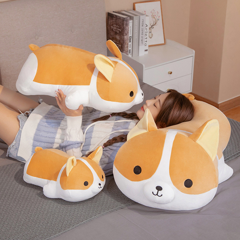 Corgi suave muñeca almohada Corgi peluche juguete grasa diesel perro abajo algodón muñeca dormir Shiba Inu almohada
