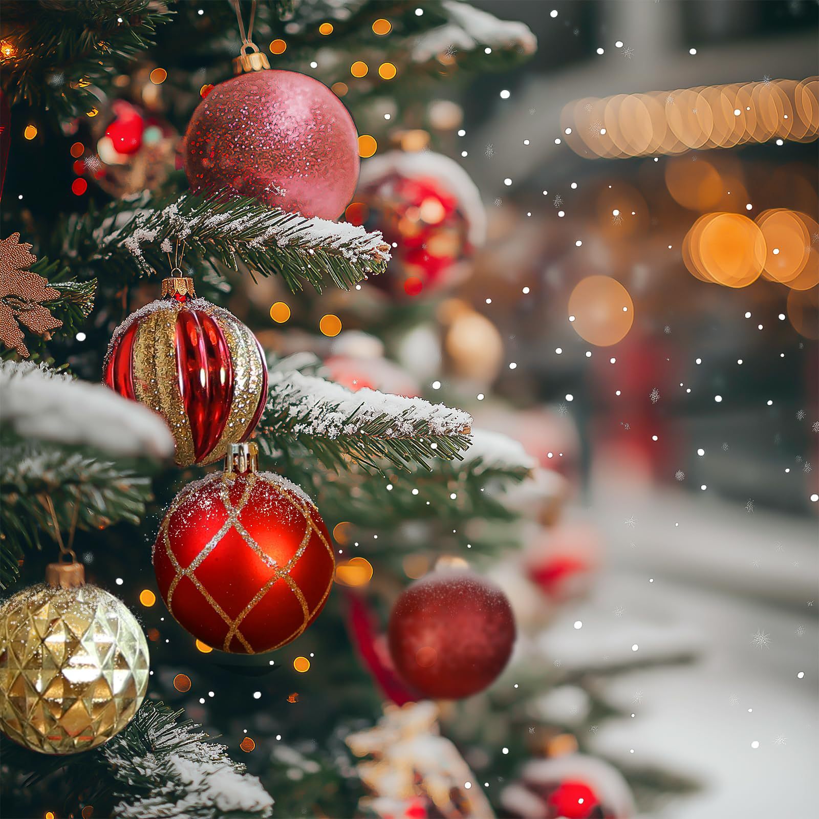 Navidad transfronteriza spot 6cm24 bolas de Navidad de plástico pintadas de oro rojo árbol de Navidad atmósfera festiva del centro comercial