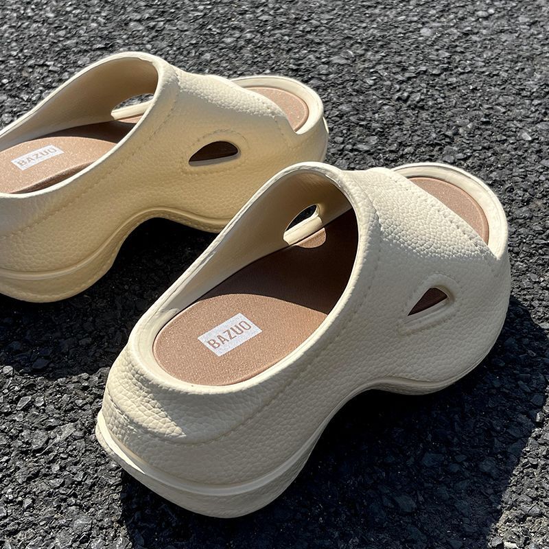 Thick-Soled Height-Increasing Slippers for Women, Summer 2025 New Popular Model, High-Heeled Non-Slip Outdoor and Home Eva Sandals for Women