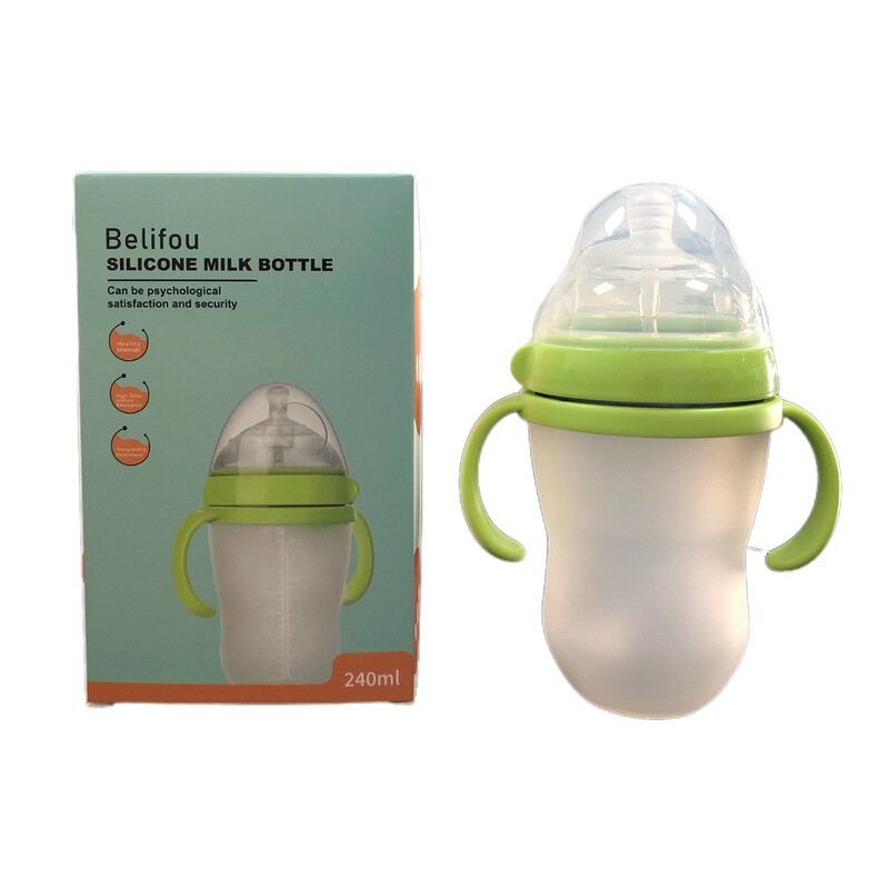 跨境宝宝奶瓶新生婴儿液态硅胶奶瓶Baby silicone feeding bottle|undefined