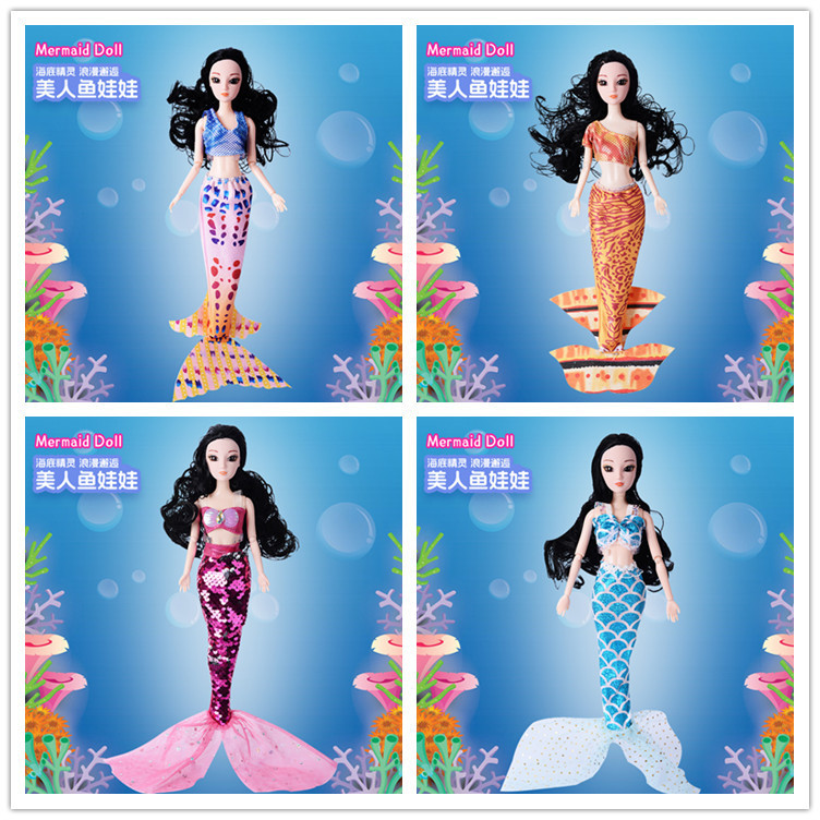 11-Inch 30cm Barbie Doll Dress-Up Sequined Mermaid Dress Fishtail Skirt Wholesale and Retail Accessories