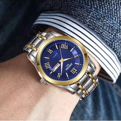 Dropshipping non-mechanical fully automatic movement watch men's calendar casual fashion Korean version luminous waterproof quartz watch