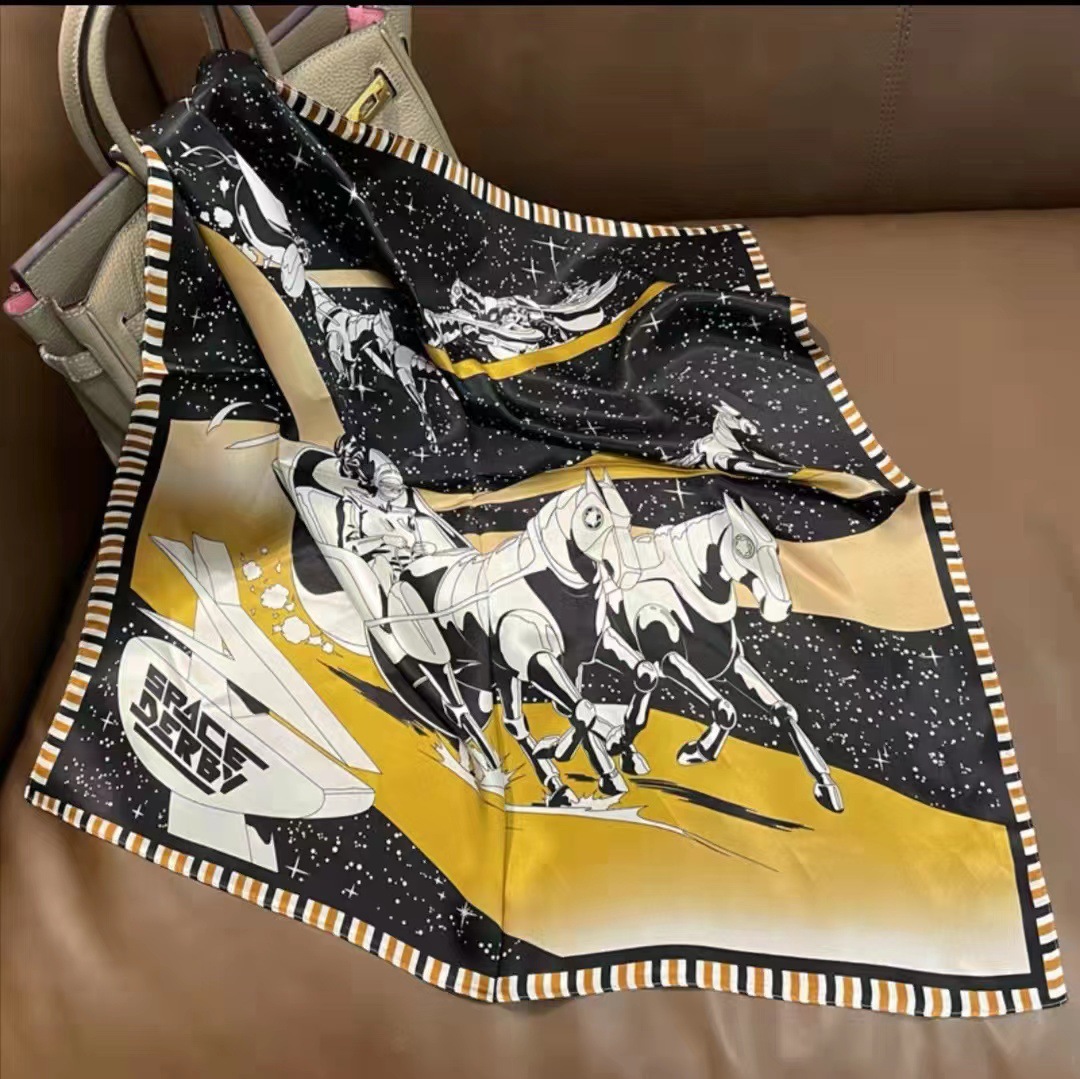 Verano nuevos productos de moda versátil delgado regalo bufandas de seda 70 bufandas cuadradas bufandas de seda bufandas decorativas bufandas bufandas para la madre al por mayor