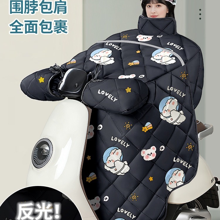 電気自動車の防風は冬にベルベットされてバッテリーバイクの冬防水防雨カバーの四季通用冬金を厚くした|undefined