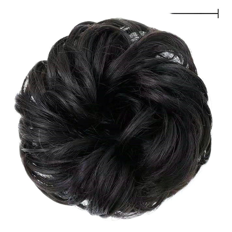 Coletero Rizado para Chongo de Fibra sintética de alta temperatura, Aumento de volumen, para Recogidos de Cabello