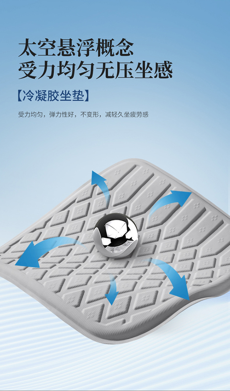Summer Car Cooling Pad Single-Piece Gel Seat Cushion Breathable Ice-Feel Honeycomb Seat Pad Q-Elastic Soft Gel Seat Cushion for Cooling