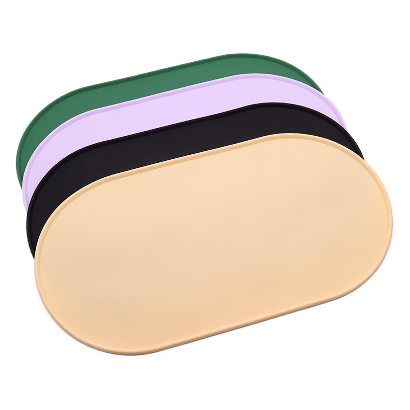 Manteles para mascotas, cojines para tazones para gatos, platos para gatos, almohadillas de silicona antideslizantes y anti-desbordamiento, almohadillas de alimentación impermeables y anti-suciedad, fáciles de limpiar