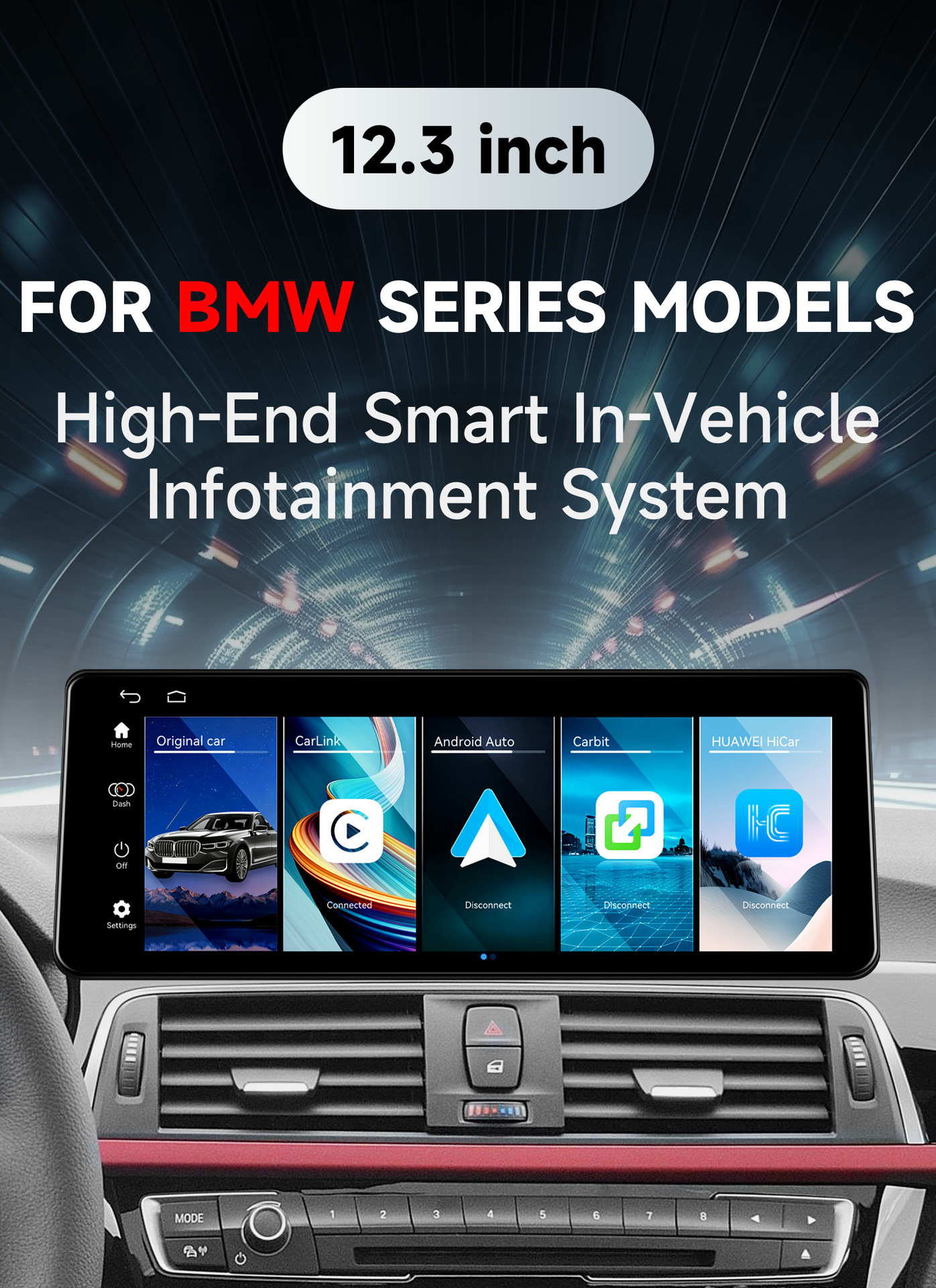 Suitable for BMW 3 Series F30 F35 EVO car central control large screen navigation Carplay reversing image player