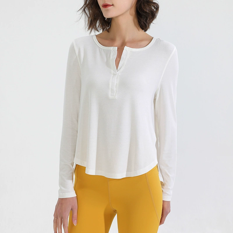 Одинаковый стиль одежды для йоги для женщин, свободные, тонкие, дышащие, повседневные спортивные топы для фитнеса с длинными рукавами для бега и тренировок на весну.