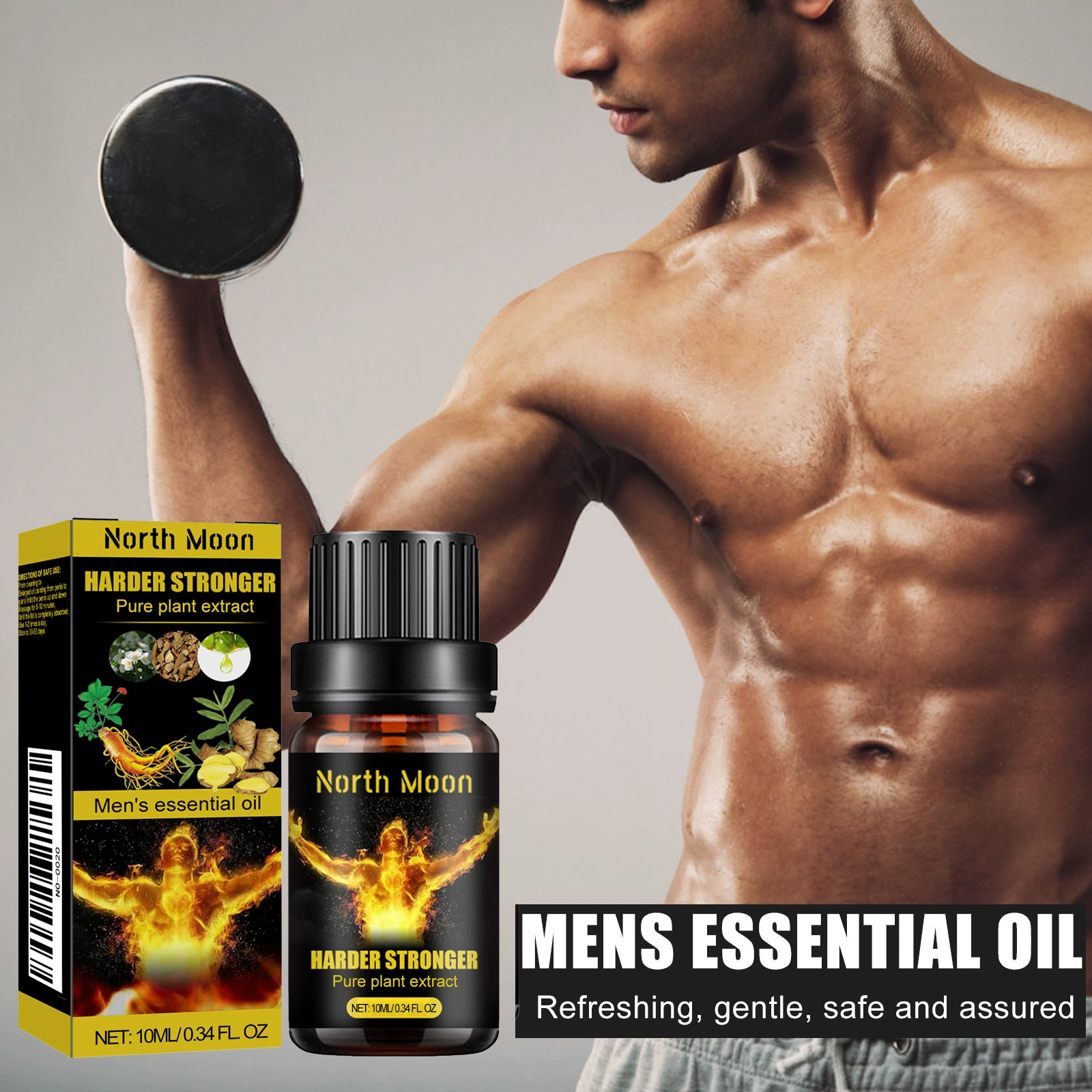 North Moon Мужской Массаж Эфирное масло Мужской Массаж Тело Увлажняющий Эфирное масло для наружного применения