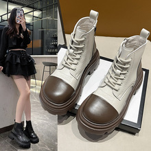 小香风短靴女2023年新款秋冬新款高级感时装靴英伦风靴子瘦瘦靴潮