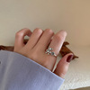 Tide, retro fashionable design adjustable ring, for luck, on index finger