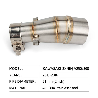 stainless steel middle – Motorcycle exhaust pipe