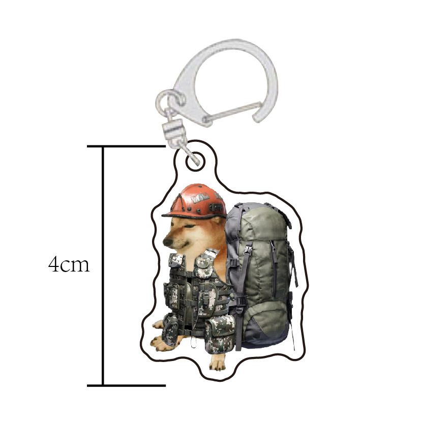 Dark Zone Break Cheems Dog Fix vs God of War perímetro colgante emoticon extraño bolso llavero colgante acrílico image 17