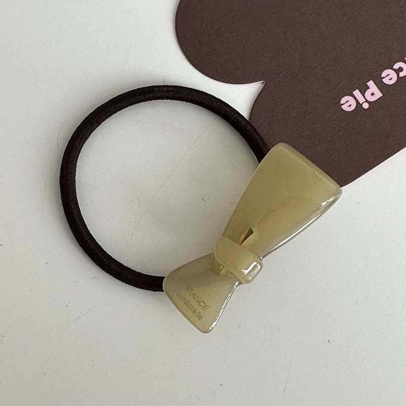 Corda per capelli con fiocco in acetato con texture gelatinosa semi-trasparente, elastico, colore fresco, elastico per capelli di base, accessori per capelli Nuovo_voghion.com