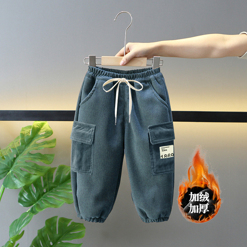 다크그레이 플러스 벨벳 (TK05 아동용 라지포켓 코듀로이 레깅스)