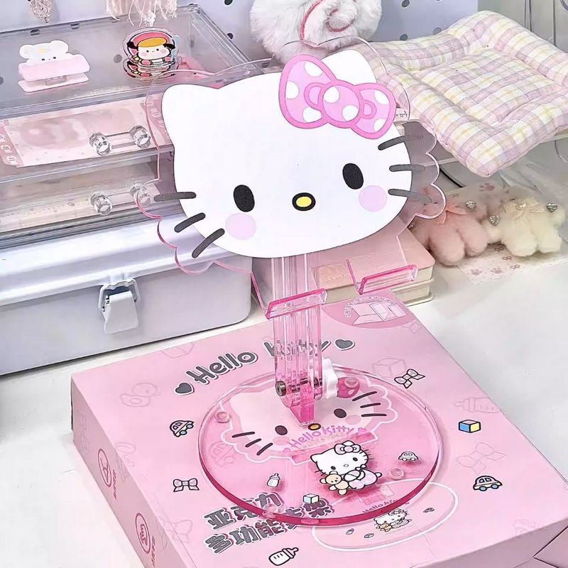 可爱Kitty猫桌面手机支架款多功能平板手机可调节可折叠可爱支架|undefined