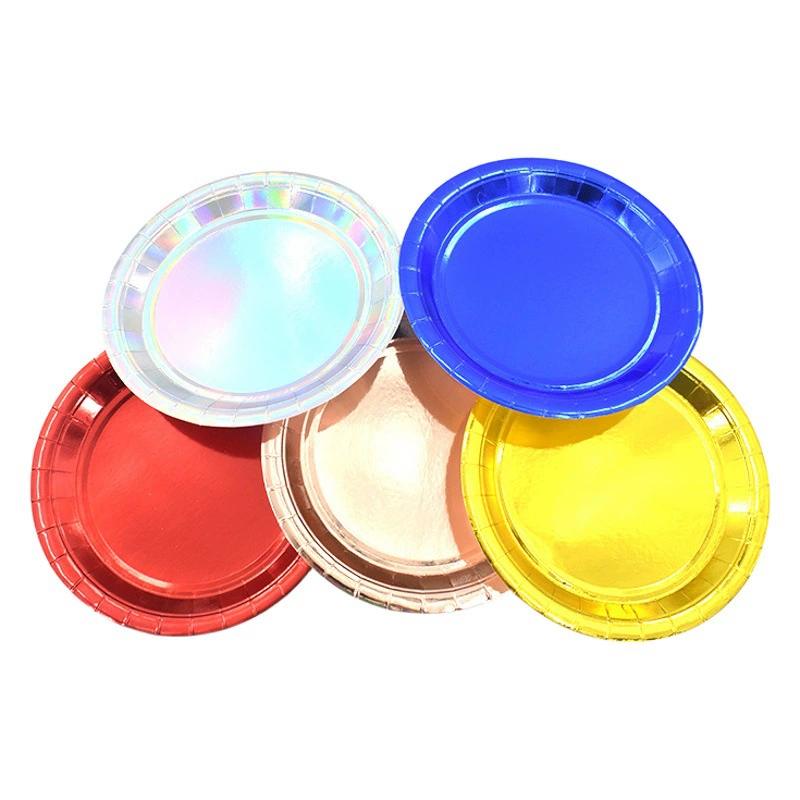 Оптовая Продажа с фабрики 7 дюймов 9 дюймов Одноразовая бумажная тарелка для пикника тарелка для торта детский день рождения десертная макет посуда