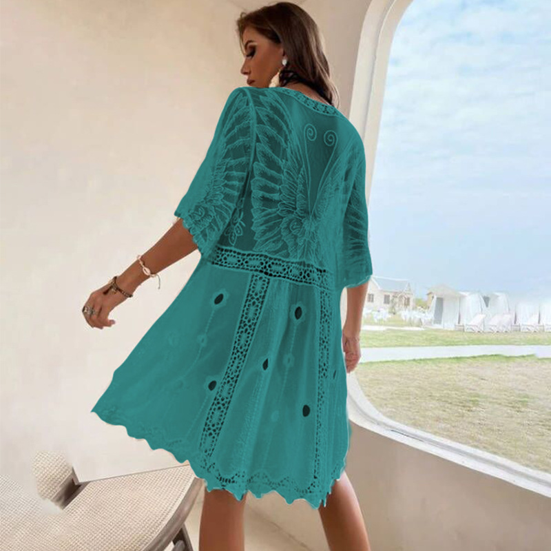 Women's Solid Color Vacation Beach Cover Ups display picture 14