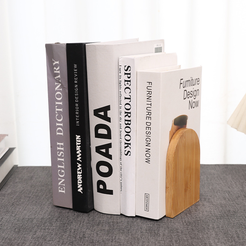 Libros de bambú y madera al por mayor, libros de madera creativos, libros de estudiantes, estantes de almacenamiento de deflectores, estantes de pie para libros lindos