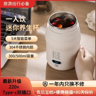 Burning Water Cup Portable Kettle Small Constant Temperature Pot Electric Water Cup Heating Thermos Cup Travel Car Hot Water Pot