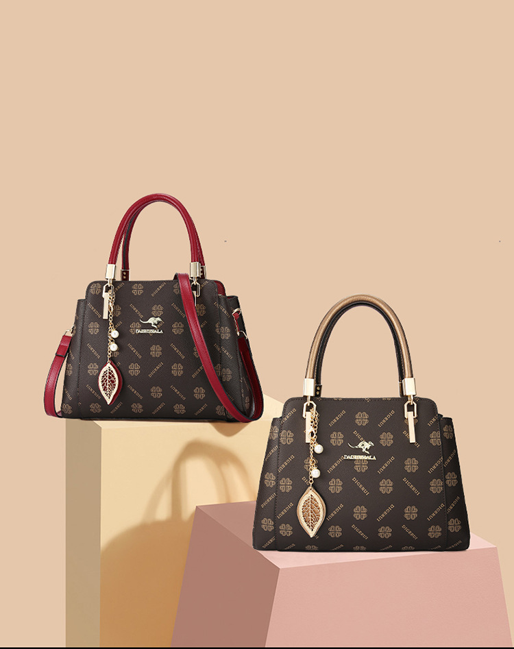 Női tote táska, elegáns válltáska borvörös színben_voghion.com