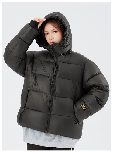 Fall and Winter Black Gold Cotton Jacket, Trendy Fashion Thick Warm Cotton Coat for Men and Youngsters