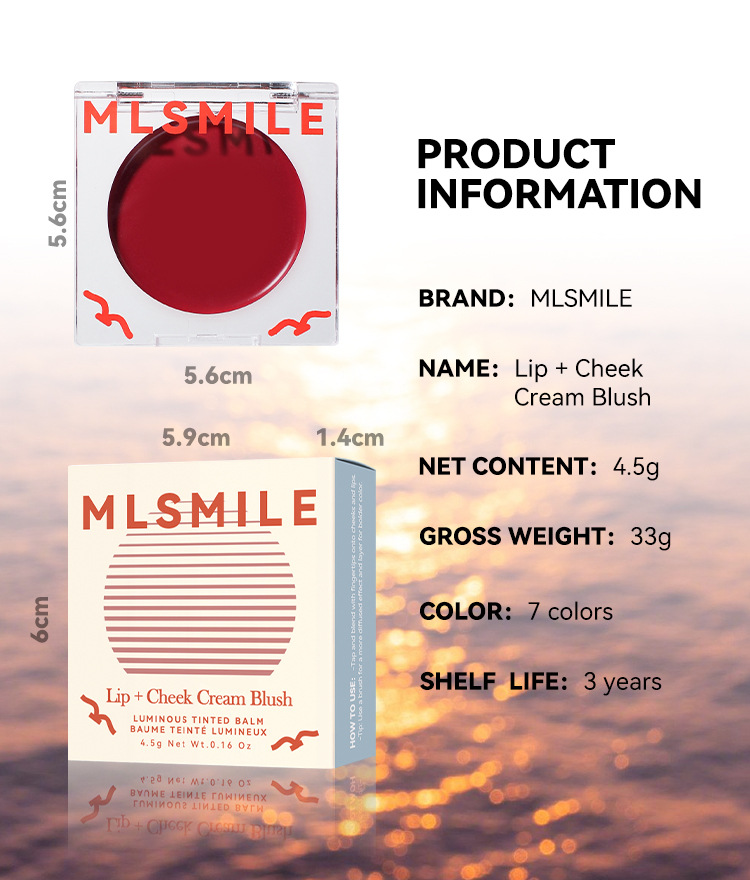 MLSMILE Cross-Border Exclusive Cream Matte Natural Highlight Contour Rouge Easy To Apply Moisturizing Blush Palette_voghion.com