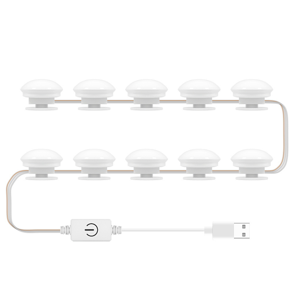 LED touch mirror, front headlights for mirror, dressing table, fill light, bulb, three colors