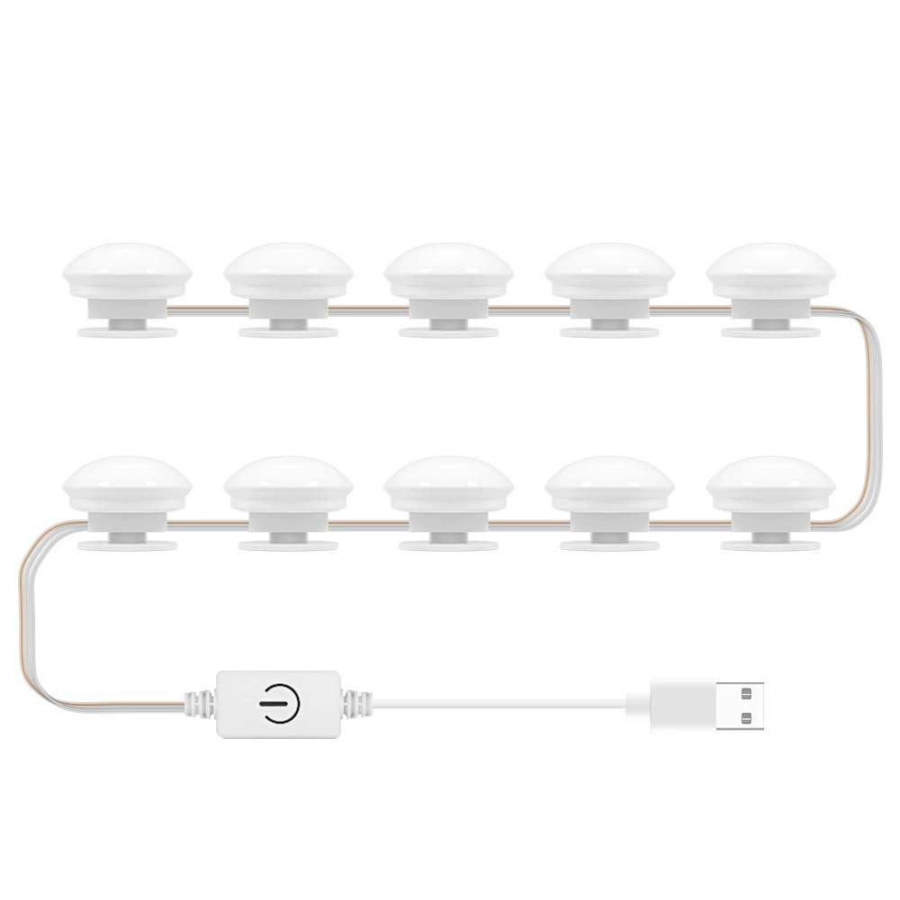 LED сенсорное зеркало, передние фары для зеркала, косметика, подсветка, лампа, три цвета
