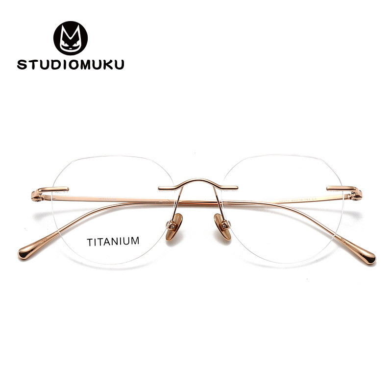 Gafas de madera STUDIOMUKU Gafas sin montura que los jóvenes contemporáneos adoran tanto a hombres como a mujeres