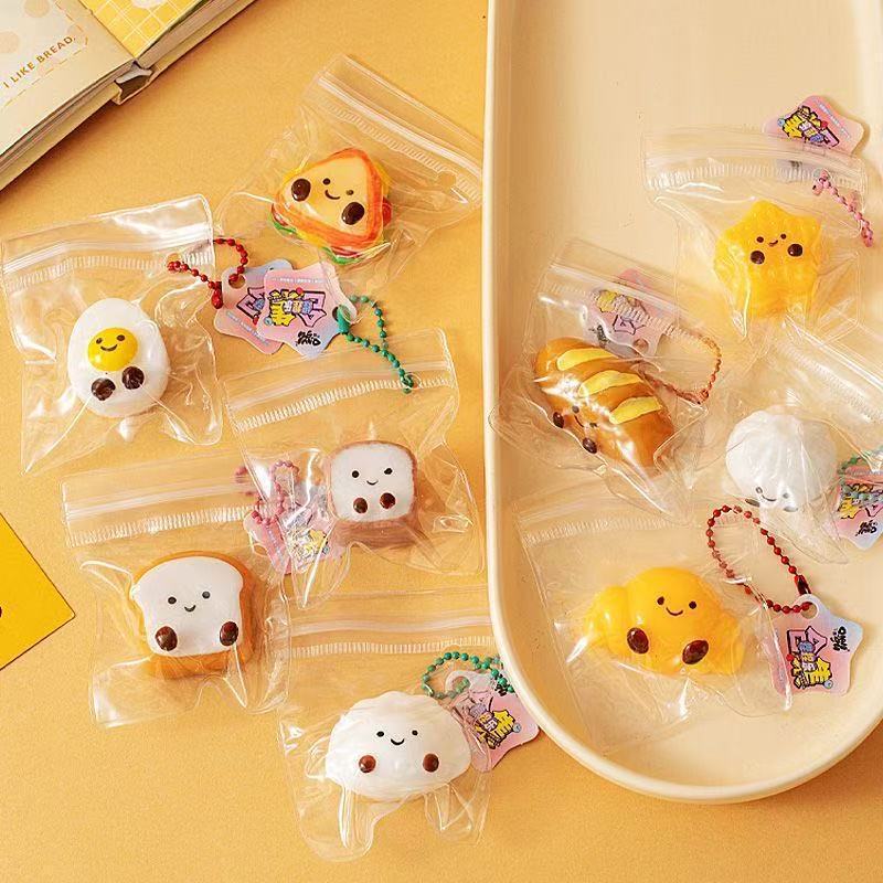 Food-Themed Stress-Relief Small Toys, Tpr Squishy Toys, Pvc Hanging Toys, Children's Stress-Relief Toys Wholesale