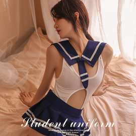 性感内衣制服套装开裆魅惑角色扮学院百褶裙水手服