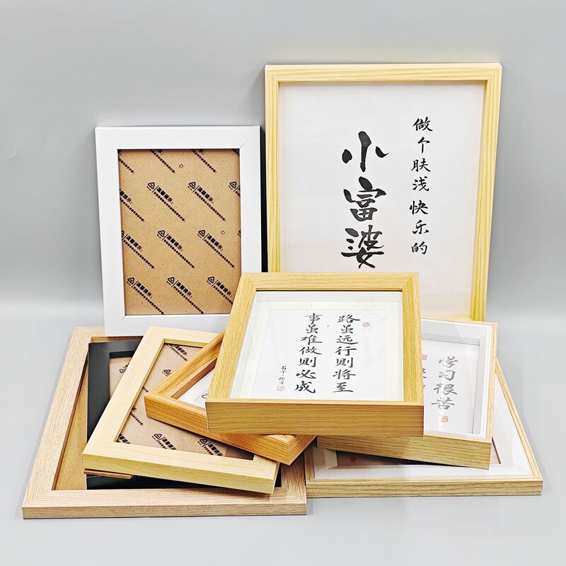 [Customization] Wooden Photo Frame Wall Table Simple Picture Frame Photo 7-inch 8-inch 10-inch A4 Various Sizes Customized