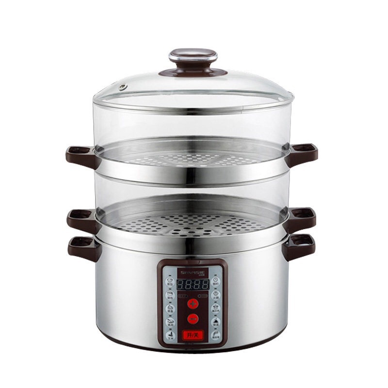 Sanmsie Sam's 32cm Transparent Smart Electric Steamer Multi-Function Electric Steamer