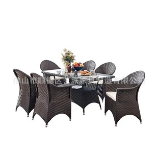 Rattan Tables and Chairs, Outdoor Rattan Tables and Chairs, Leisure Rattan Table and Chair Combination, Courtyard Garden Balcony Complete Set of Furniture