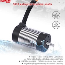 surpass-hobby黑金刚3670防水微型无刷电机3050/2650/2150/1900KV