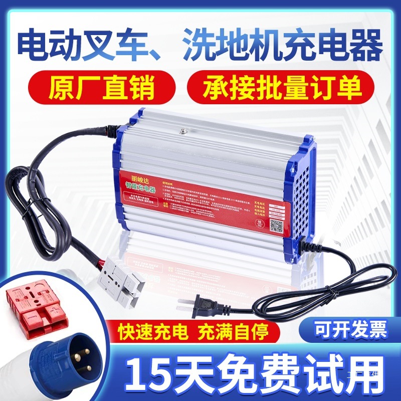 电动叉车充电器12v24v30a堆高车升降机12V24V15A洗地机充电器心霞