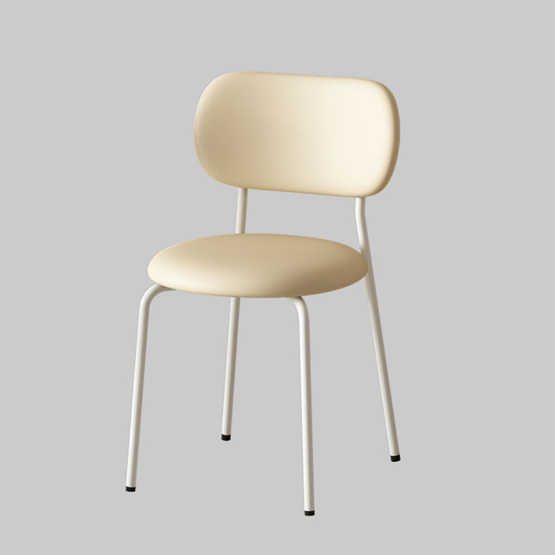 Silla de respaldo nórdica simple y moderna silla de comedor casera de lujo ligera medieval silla de viento de crema mesa de comedor silla de ocio