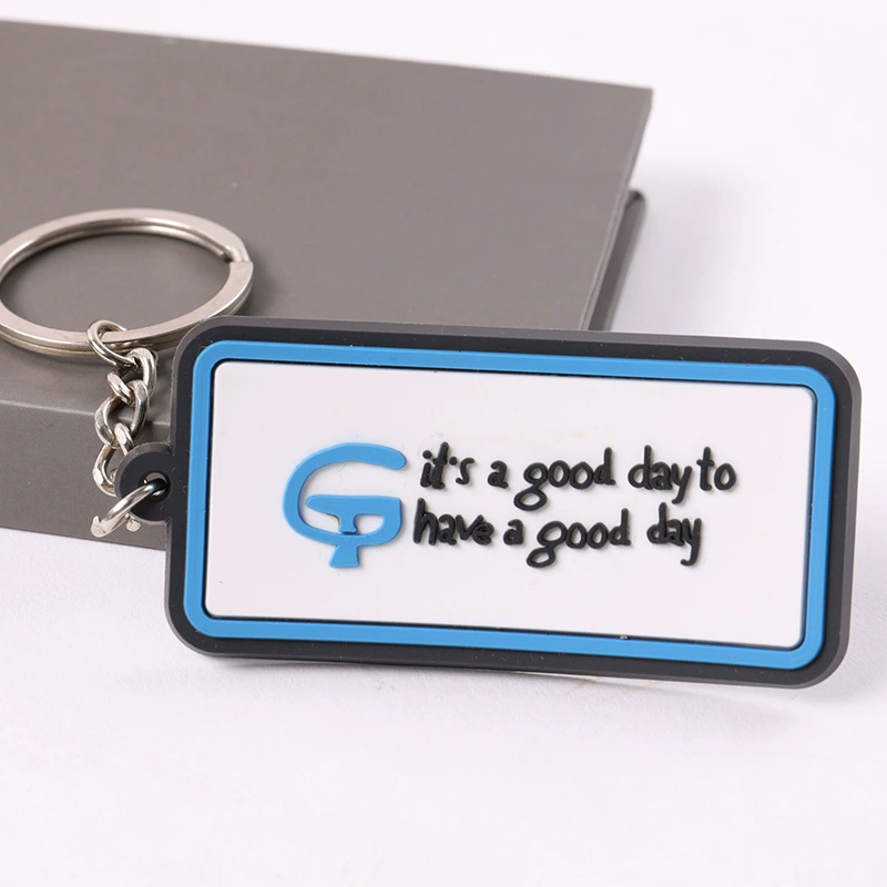 Accessory PVC, square pendant, silicone keychain, custom-made