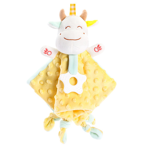 Baby Soothing Cloth Zhu Zhu Label Can Be Put in Mouth Chewing Baby Soothing Companionship Sleeping Doll Saliva Cloth Directly Supplied by Manufacturer