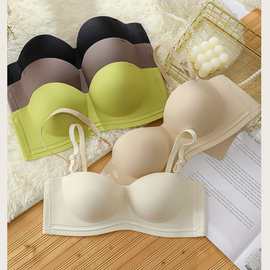 无痕立体聚拢杯小胸聚拢内衣女防滑性感美背一体杯无钢圈文胸罩