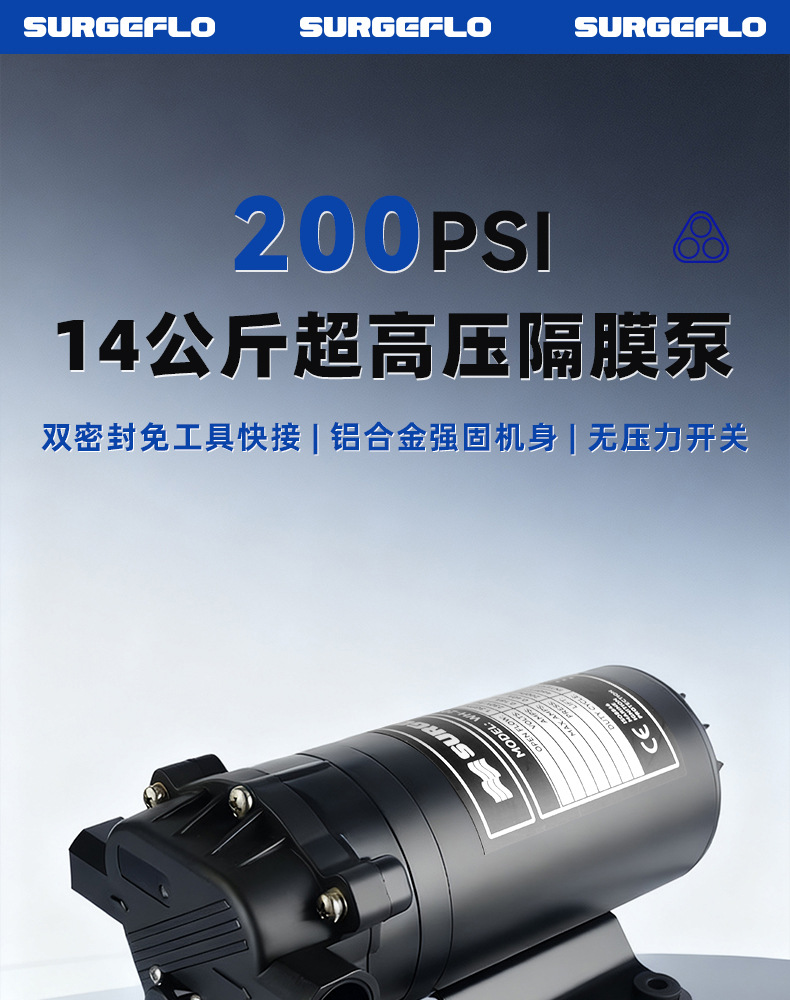 14公斤高压泵 200Psi增压泵