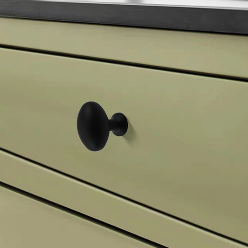 鴿子蛋金色亮光黑色櫥櫃衣櫃家具圓形橢圓抽屜單孔拉手北歐小拉手